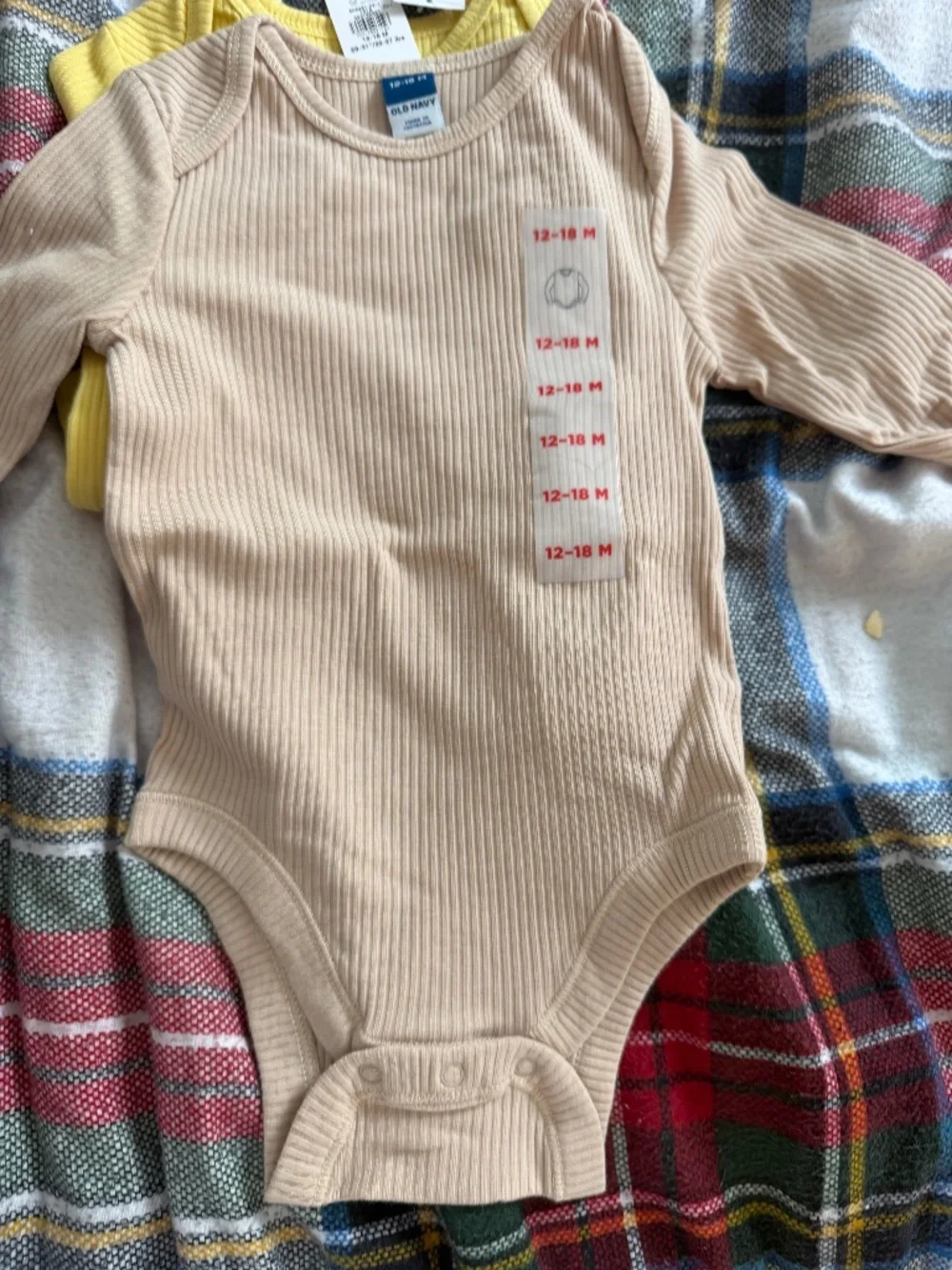 Beige Long Sleeve Onesie